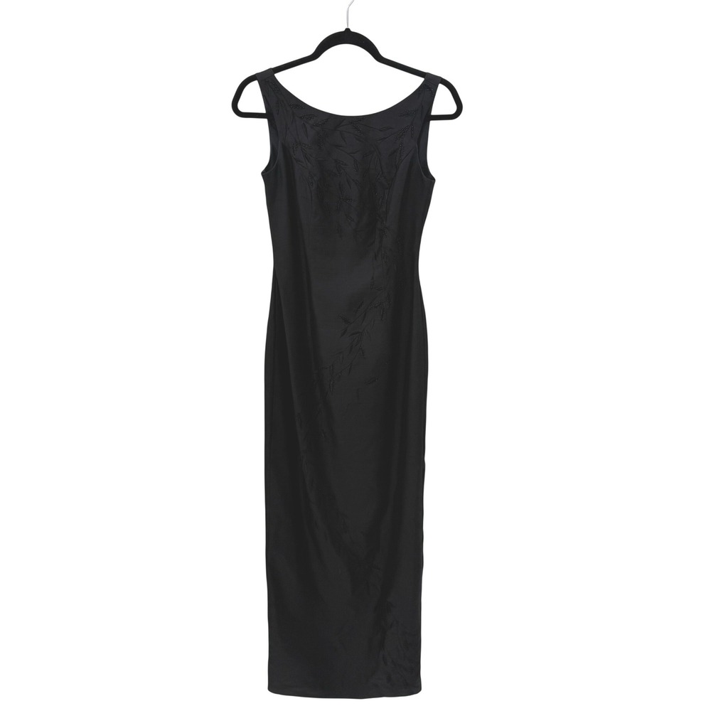 Classic Black Midi Dress - Sleek Evening Slip